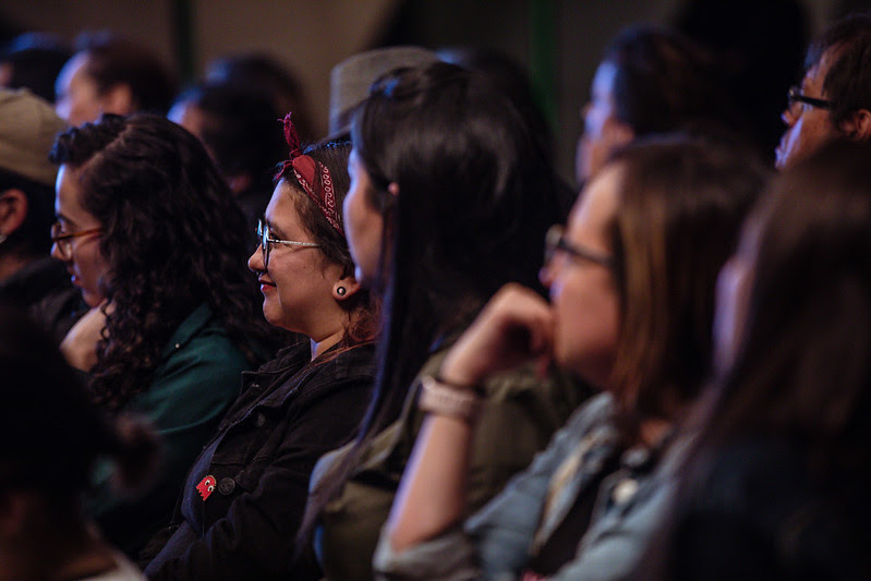 Fotografía de mujeres asistentes en actividad de la FUGA