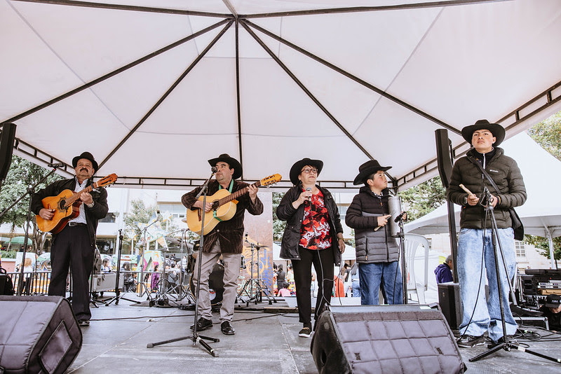 grupo en presentación musical 