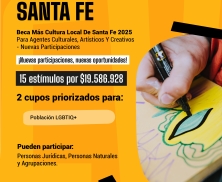 Cartel de convocatoria de la localidad Santa Fe