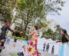Muestra cultural de la FUGA en el parque santander