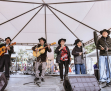 grupo en presentación musical 