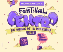 Cartel con Logo del Festival Centro 2023 - Los sonidos de la diferencia