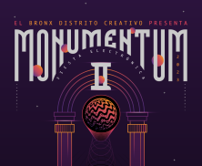 Cartel con el logo de Monumentum II