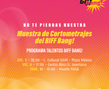 Cartel sobre El BIFF y la FUGA se toman el Centro con proyecciones de cortos y showcases