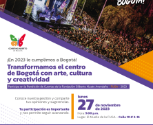 Imagen para invitar a participar en la rendición de cuentas FUGa el 27 de noviembre de 2023