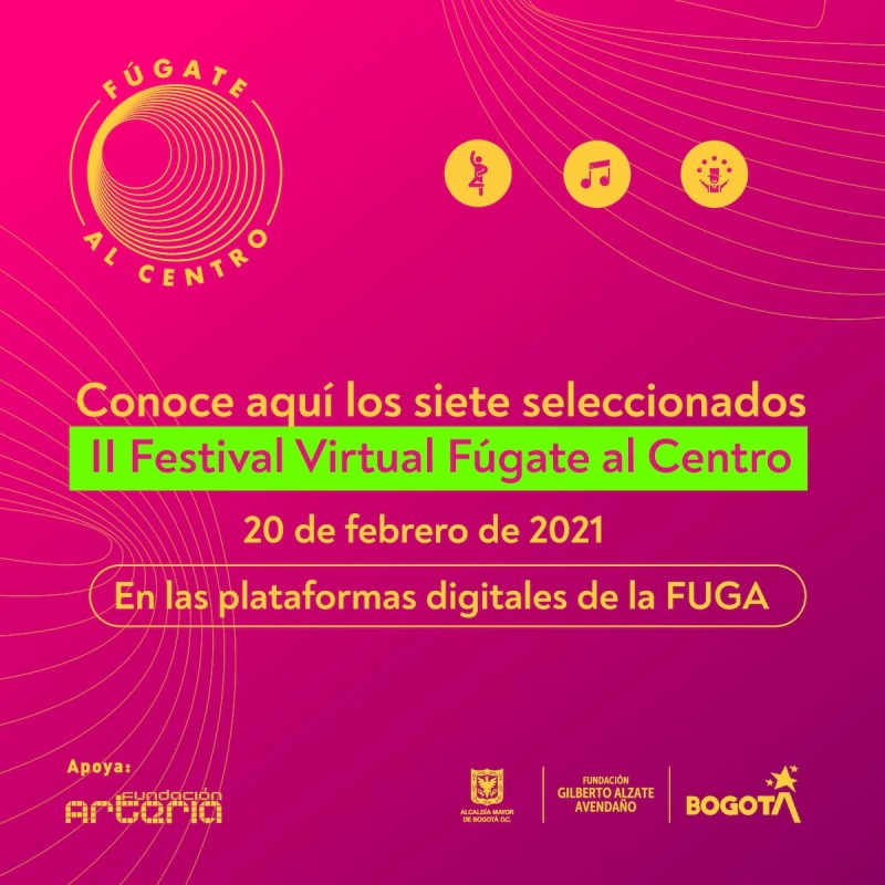 Conozca los seleccionados del Segundo Festival Virtual Fúgate al Centro