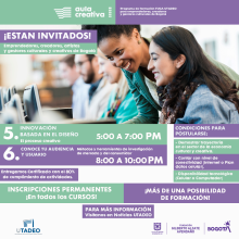 Programa “Aula Creativa” anuncia listado de inscritos a los cursos 5 y 6