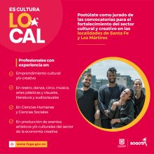 Postúlese como jurado de las convocatorias de Es Cultura Local 2021