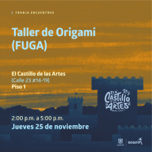 Taller de origami y jornada de actividad física y artística a cargo de la FUGA en El Castillo de las Artes