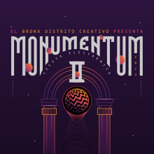 Cartel con el logo de Monumentum II