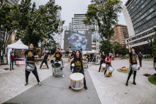 Evento de percusión de la FUGA en el Parque Santander